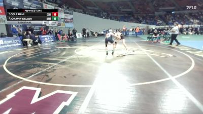 2A/1A Boys 132 Semifinal - Jonavin Keller, Oakridge Boys vs Cole Rahi, Culver Boys