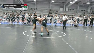 120 lbs Quarterfinal - Chase Karenbauer, Quest School Of Wrestling Black - HSB vs Tyler Verceles, Funk City - HSB