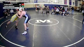 285 lbs 7th Place Match - Justin Anderson, Moshannon Valley Hs vs Ryder Nemeth, Washington Hs