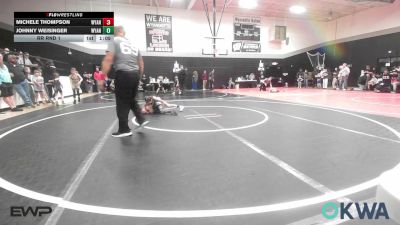 55-61 lbs Rr Rnd 1 - Michele Thompson, Wyandotte Youth Wrestling vs Johnny Weisinger, Wyandotte Youth Wrestling