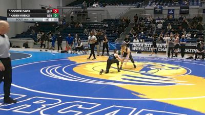 125 lbs Cons. Semi - Cooper Davis, UNC Pembroke vs Kaden Kuenzi, Lander