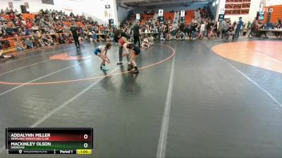 67-73 lbs Round 2 - Addalynn Miller, Worland Wrestling Club vs Mackinley Olson, Sheridan