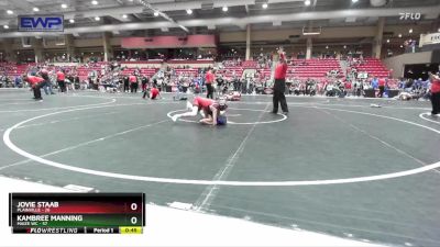 80 lbs Round 3 - Jovie Staab, Plainville vs Kambree Manning, Maize WC