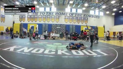 130 lbs Round 5 (6 Team) - Arianna Garcia, Eagles WC vs Genesis Escorcia, SOWA