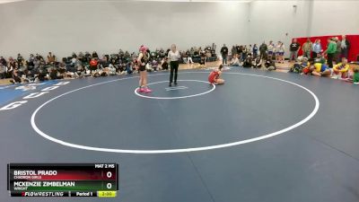 120 lbs Quarterfinal - McKenzie Zimbelman, Wright vs Bristol Prado, Chadron Girls