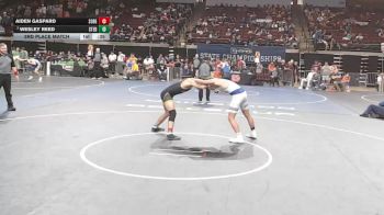 D 3 150 lbs 3rd Place Match - Aiden Gaspard, South Beauregard vs Wesley Reed, St. Edmund