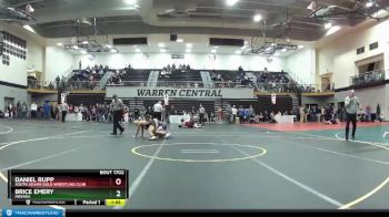 113 lbs Champ. Round 1 - Daniel Rupp, South Adams Gold Wrestling Club vs Brice Emery, Indiana
