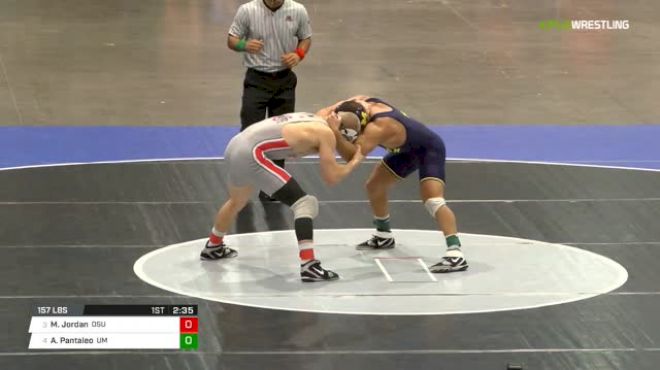 157 lbs Final - Micah Jordan, Ohio State University vs Alec Pantaleo, University Of Michigan