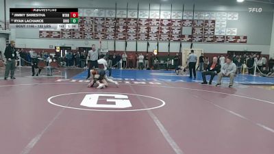 132 lbs Quarterfinal - Jimmy Shrestha, Watertown vs Ryan Lachance, South Hadley