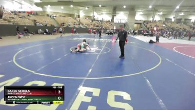 105 lbs Champ. Round 1 - Baker Seibels, Big Red Wrestling Club vs Ayden Wise, Williamson County Wrestling Cl