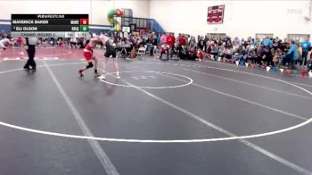 114 lbs Champ. Round 2 - Maverick Baker, Mankato West vs Eli Olson, Dawson-Boyd - Lac Qui Parle - Montevideo United