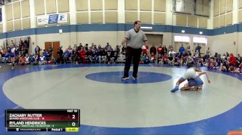 63 lbs Round 5 (10 Team) - Ryland Hendricks, Roncalli Wrestling Foundation vs Zachary Rutter, Quaker Wrestling Club