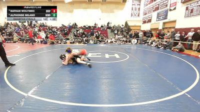 157 lbs Quarterfinal - Nathan Wolyniec, Derby/Oxford/Holy Cross vs Alphonse Milano, Notre Dame-West Haven