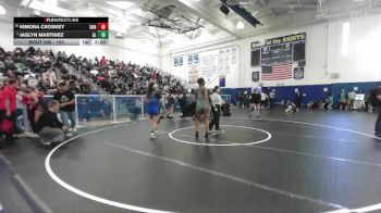 155 lbs Champ. Round 2 - Jaslyn Martinez, Alta Loma vs Kimora Croskey, Sonora