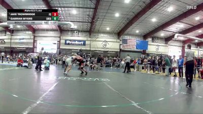 190 lbs Semifinal - Jake Trowbridge, Pershing County vs Gabrian Myers, Lake Mead Christian Academy