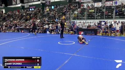 63 lbs Semifinal - Talmadge Dawkins, GA vs Kaiden Galindez, MI