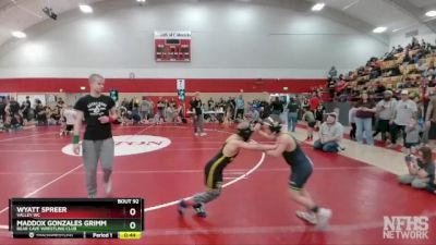 78-85 lbs Round 2 - Wyatt Spreer, Valley WC vs Maddox Gonzales Grimm, Bear Cave Wrestling Club