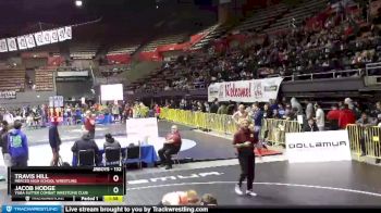 132 lbs Champ. Round 1 - Travis Hill, Merced High School Wrestling vs Jacob Hodge, Yuba Sutter Combat Wrestling Club