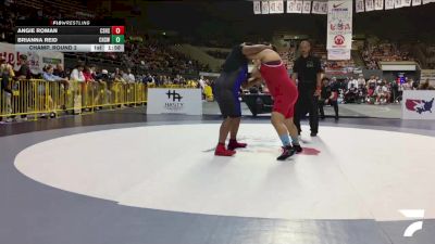 Champ. Round 1 - Angie Roman, Canyon Springs High School Wrestling vs Brianna Reid, Chico High School Wrestling