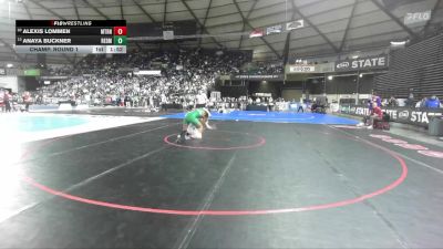 Girls 4A 135 lbs Champ. Round 1 - Anaya Buckner, Redmond (Girls) vs Alexis Lommen, Mount Rainier (Girls)