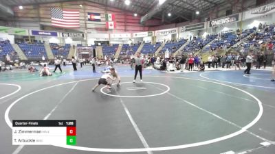 77 lbs Quarterfinal - Jaxon Zimmerman, Maize WC vs Travis Arbuckle, Brighton WC