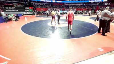 3A 215 lbs Semifinal - Kai Calcutt, Wilmette (Loyola Academy) vs Asher Sheldon, Batavia