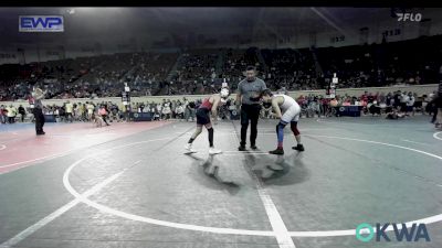 100 lbs Quarterfinal - Chance Dewey, Tulsa Blue T Panthers vs Tatton Manning, Barnsdall Youth Wrestling