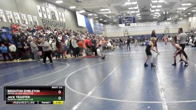 70 lbs Cons. Round 2 - Brighton Embleton, Uintah Jr High Wrestling vs Jack Traister, Wasatch Wrestling Club