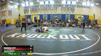 150 lbs Semis & Wb (16 Team) - Roderick Zow, The Outsiders vs Talon Maple, Funky Monkey