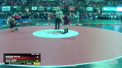 Champ. Round 1 - Riley Hume, Lincoln County vs Hunter Walsh, Roundup HS