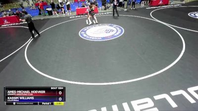 138 lbs Cons. Round 6 - Ames-Michael Hoevker, Granite Wrestling Club vs Kassim Williams, California