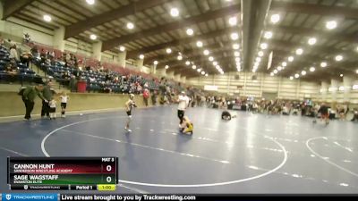 59 lbs Quarterfinal - Cannon Hunt, Sanderson Wrestling Academy vs Sage Wagstaff, Evanston Elite