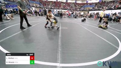 55 lbs Quarterfinal - Luke Walker, Piedmont vs Brastin Woods, Tecumseh Youth Wrestling