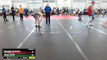 132 lbs Round 8 (10 Team) - Brady Hand, Machine Shed vs Micaden Meadows, Tar River WC