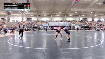 Girls 185 lbs Cons. Semi - Kalinda Johnson, Clinton High School vs Ellysia Jennings, Coffee Co. Central High School