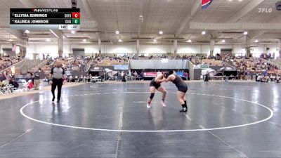 Girls 185 lbs Cons. Semi - Kalinda Johnson, Clinton High School vs Ellysia Jennings, Coffee Co. Central High School