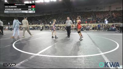 78 lbs Quarterfinal - Lilli Albiston, Geary vs Aydreana McClain, Berryhill Wrestling Club