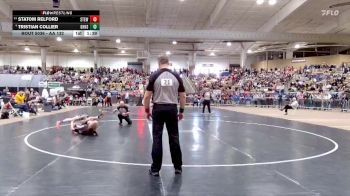 AA 132 lbs Champ. Round 1 - Statom Relford, Stewarts Creek High School vs Tristian Collier, Green Hill High School