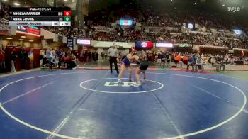 G - 145 lbs Champ. Round 1 - Anna Cronk, St. Ignatius Girls vs Angela Farrier, Bigfork Girls