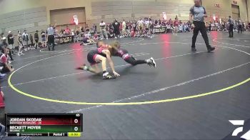 65 lbs Quarterfinals (8 Team) - Jordan Skodak, Backyard Brawlers vs Beckett Moyer, Belding