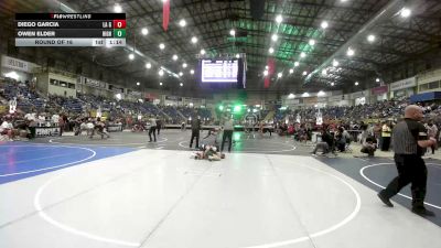 95 lbs Round Of 16 - Diego Garcia, La Gente WC vs Owen Elder, Highland Middle School