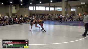 120 lbs Round 1 (32 Team) - Ricky Springs, Team Palmetto State vs Sage Stoute, North Desoto Wrestling Academy