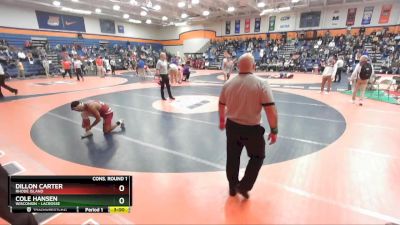 157 lbs Cons. Round 1 - Dillon Carter, Rhode Island vs Cole Hansen, Wisconsin - Lacrosse