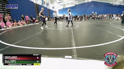 100 lbs Round 1 (4 Team) - Vesta Leroy, East KS Eagles Gold vs Ella Casey, Firebird Elite