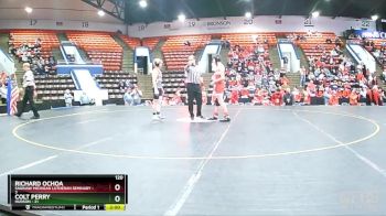 120 lbs Quarterfinals (8 Team) - Colt Perry, Hudson vs Richard Ochoa, Saginaw Michigan Lutheran Seminary