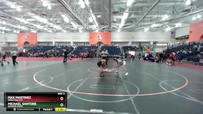 133 lbs Cons. Semi - Max Martinez, Wesleyan (CT) vs Michael Santore, Oswego State