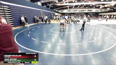 184 lbs Champ. Round 2 - Hayden McLellan, Alvernia vs Dave Giulian, The College Of New Jersey