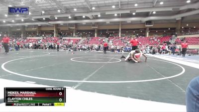120 lbs Cons. Round 5 - Meikeil Marshall, South Central Punishers vs Clayton Chiles, Open Mats