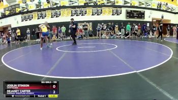 155 lbs Cons. Semi - Josilin Stinson, Unattached vs Dejaney Carter, HardWay Wrestling Academy