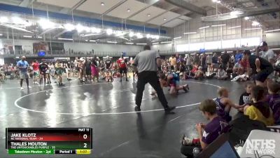 108 lbs Semis & 1st Wb (8 Team) - Jake Klotz, NC National Team vs Thales Mouton, The Untouchables Purple